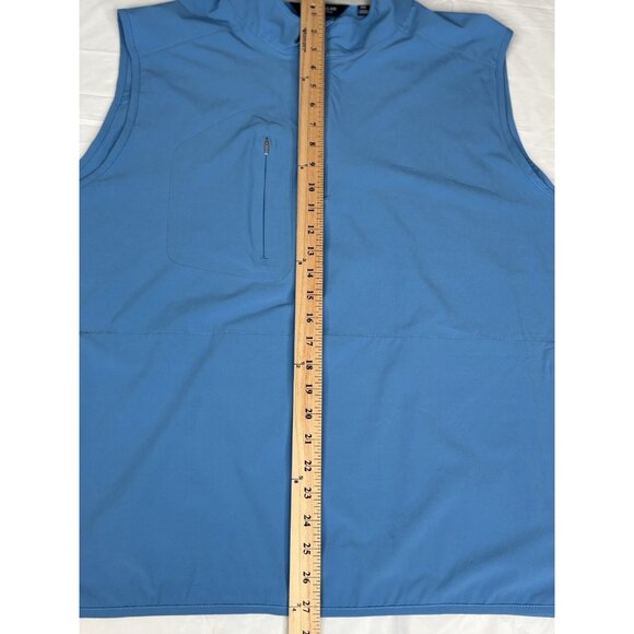 Peter Millar Crown Crafted Men’s XXL Flex Adapt ½ Zip Pullover Golf Vest Blue - Picture 10 of 15